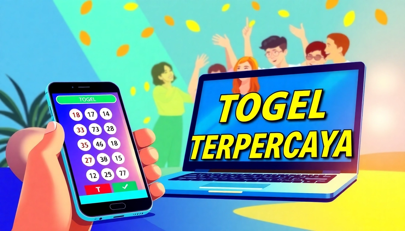 Discover the engaging world of TOGEL TERPERCAYA through a vibrant online betting platform illustration.