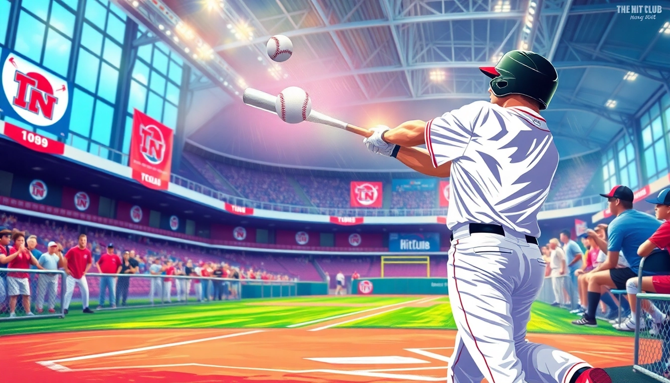 Young athlete making an impressive swing at the Hit Club baseball training session.