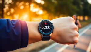 Explore the features of the pg333 sports watch showcasing heart rate tracking during outdoor activities.