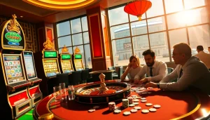 Experience the thrilling excitement of gambling at urus9 casino with vibrant slot machines and engaging players.