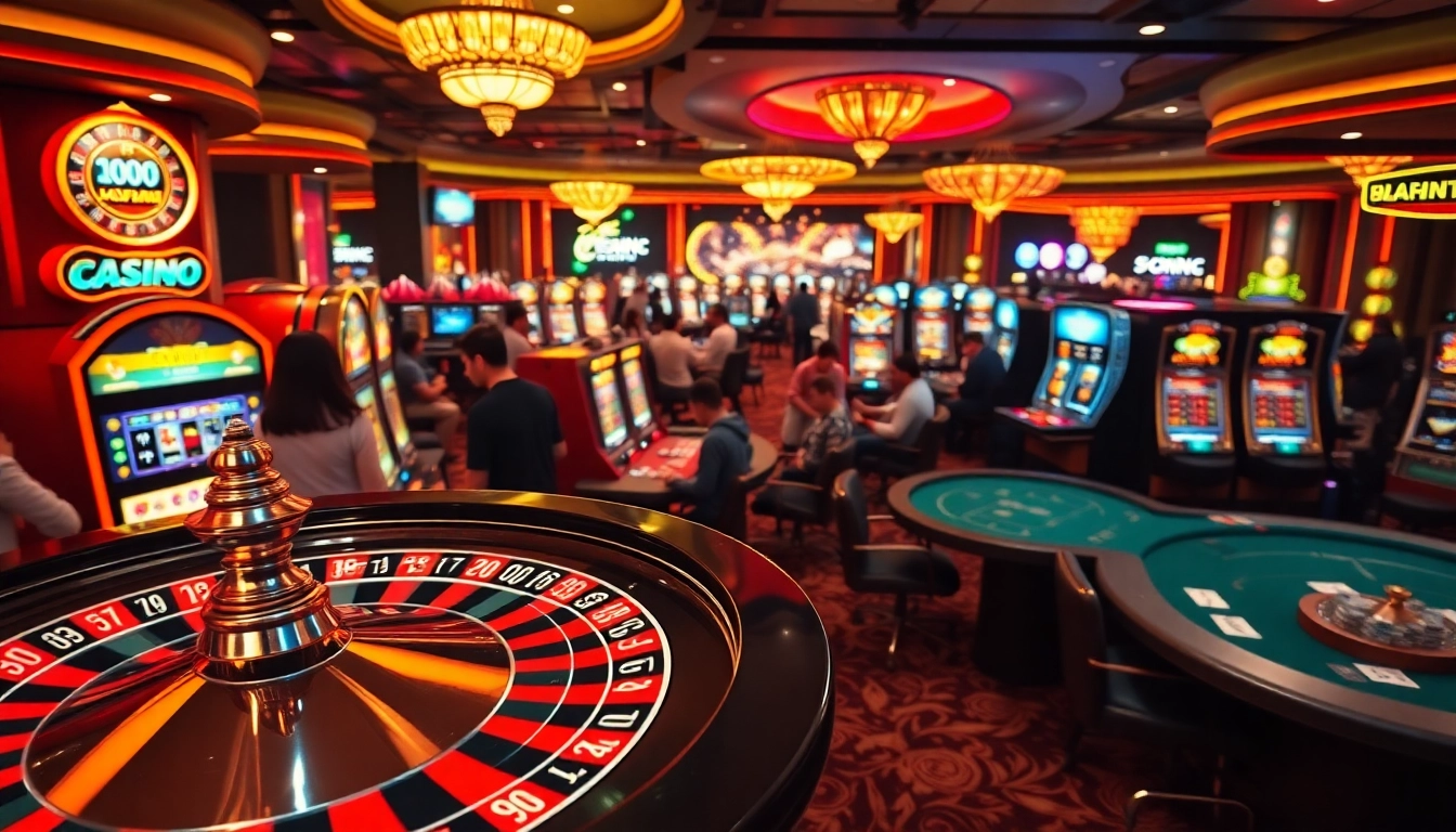 Experience the thrill of winning at the casino with HGO909 daftar, showcasing vibrant slot machines and poker gameplay.