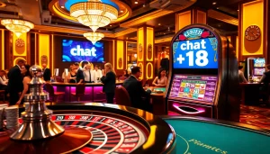 Experience the thrill of live casino games with chat +18 for adult players, featuring roulette and poker action.