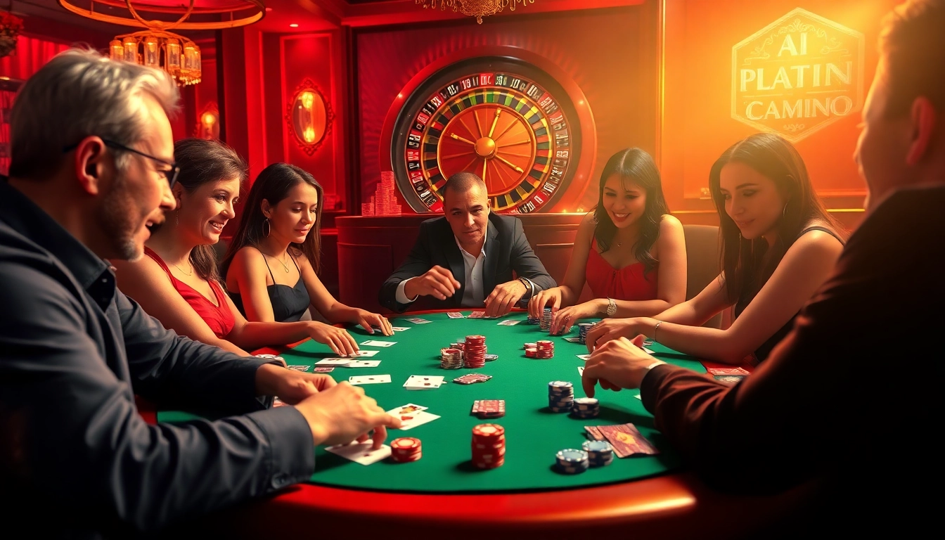 Experience the thrill of ai porn chat as players engage at a lively poker table, vibrant with chips and cards.